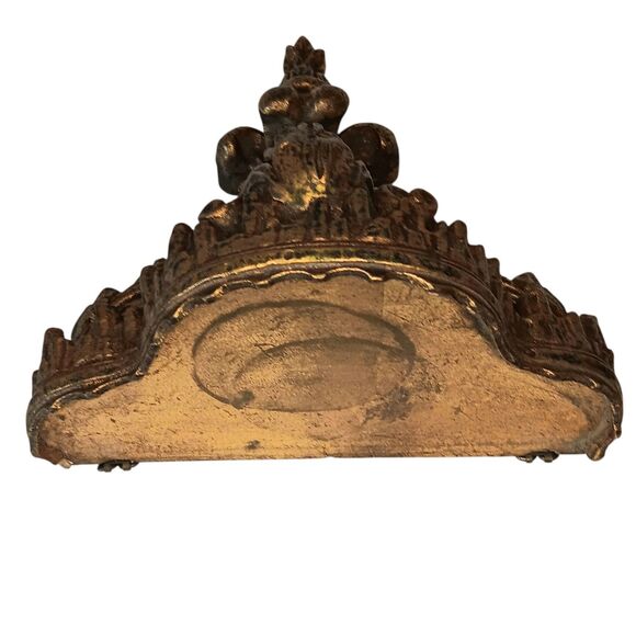 Vintage Wall Shelf Gold Ornate Italian Rococo Hollywood Regency Plastic 9x8x4.5 - Picture 6 of 16